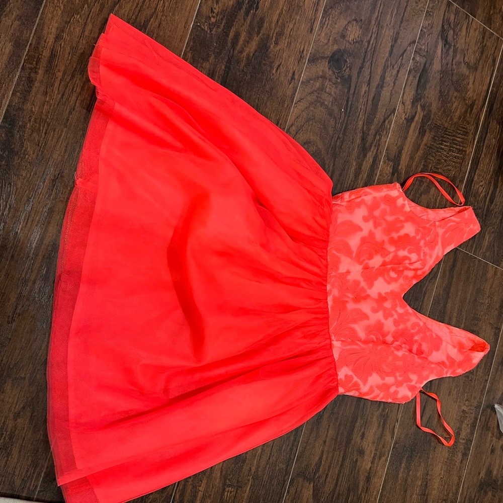 BRIGHT pink dress!